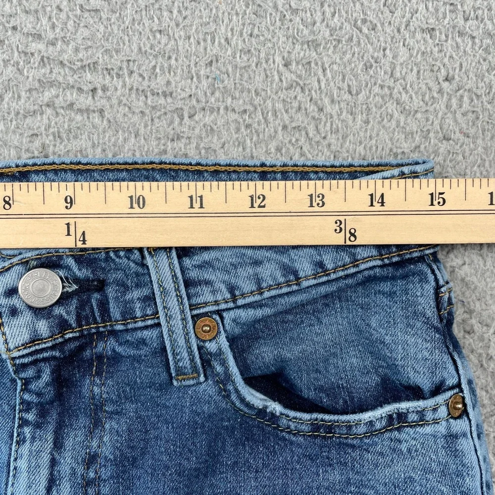 Levi's Jeans Mens 30x30 Blue 502 Regular Taper Distressed Stretch 29507-1117